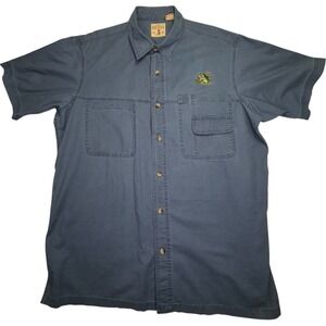 RedHead Fishing Shirt XL Blue Short Sleeve Button Up Bass Pro Outdoor Hiking